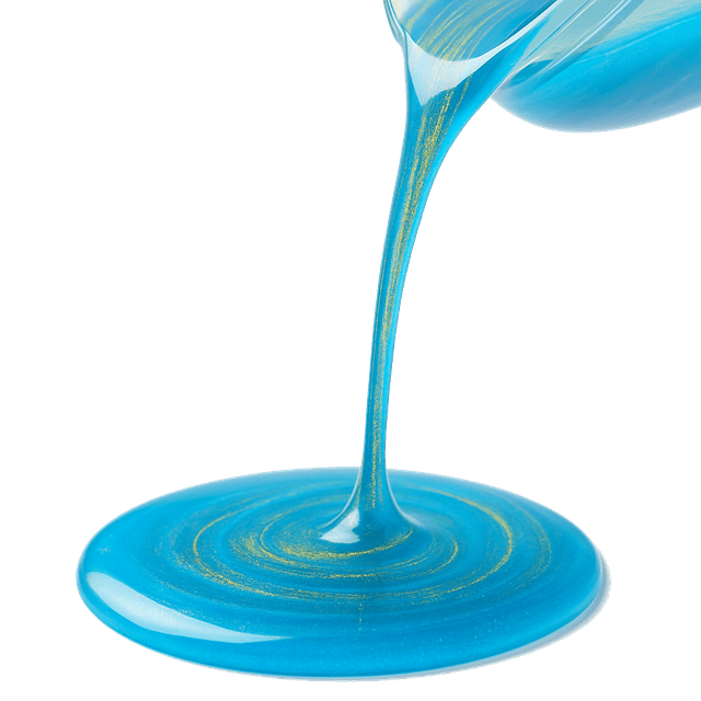 Verter resina azul